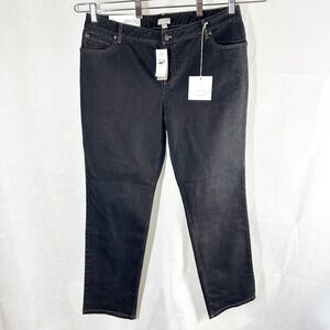 J. Jill Straight Leg Women's Jeans in Charcoal Black